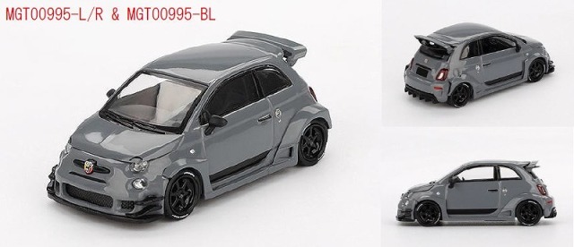 MINI GT 1/64 アバルト 595 LB-WORKS x Abas Works グレー(左ハンドル)