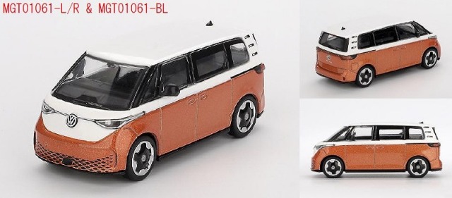 MINI GT 1/64 フォルクスワーゲン ID. BuzｚCandy White / Energetic Orange(左ハンドル)