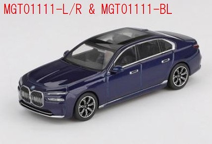 MINI GT 1/64 BMW i7 xDrive60 タンザナイトブルーメタリック(左ハンドル)