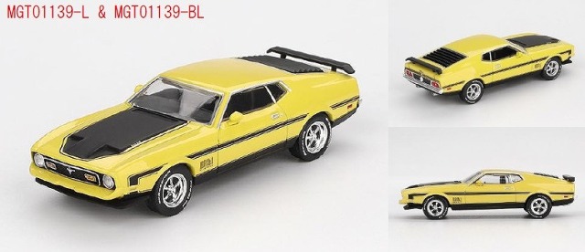 MINI GT 1/64 フォード マスタング マッハ1 1971 グラバーイエロー(左ハンドル)