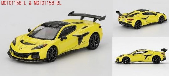 MINI GT 1/64 シボレー コルベット ZR1 Accelerate Yellow(左ハンドル)
