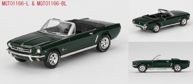 <予約 2026/4月発売予定> MINI GT 1/64 フォード マスタング コンバーチブル 1964ハイライトグリーン(左ハンドル)