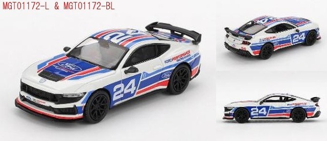 <予約 2026/5月以降発売予定> MINI GT 1/64 フォード マスタング ダークホース #24 Ford Performance Racing School