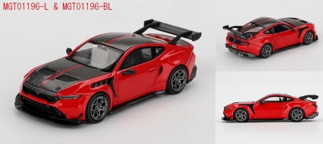 <予約 2026/7月以降発売予定> MINI GT 1/64 フォード マスタング GTD レースレッド(左ハンドル)