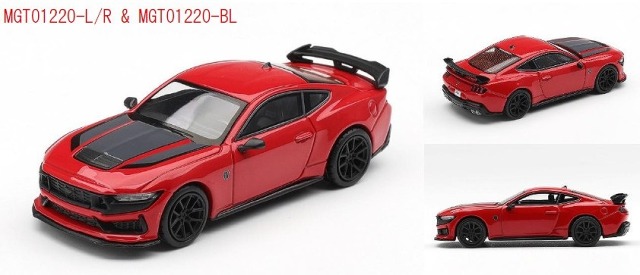 <予約 2026/8月発売予定> MINI GT 1/64 フォード マスタング ダークホース レースレッド(左ハンドル)