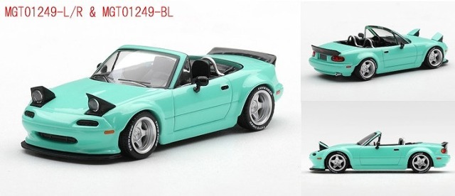 <予約 2026/8月発売予定> MINI GT 1/64 Pandem マツダ MX-5 (NA) ミントグリーン(右ハンドル)