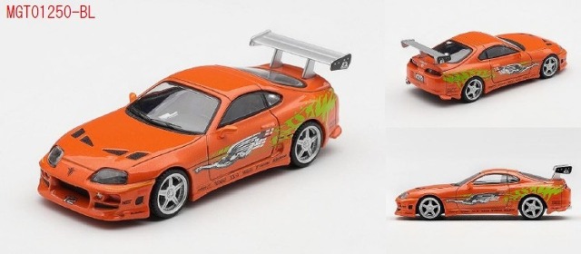 <予約 2026/9月発売予定> MINI GT 1/64 Toyota スープラ BOMEX 「ワイルド・スピード」(The Fast and the Furious) Brian O'Conner