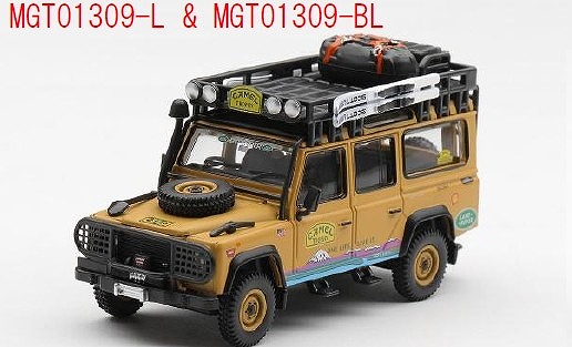 <予約 2026/10月発売予定> MINI GT 1/64 ランドローバー ディフェンダー 110 ティエラ・デル・フエゴ1998 CT.10 USA(左ハンドル)