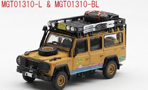 <予約 2026/11月発売予定> MINI GT 1/64 ランドローバー ディフェンダー 110 ティエラ・デル・フエゴ1998 CT.36 Romania(左ハンドル)