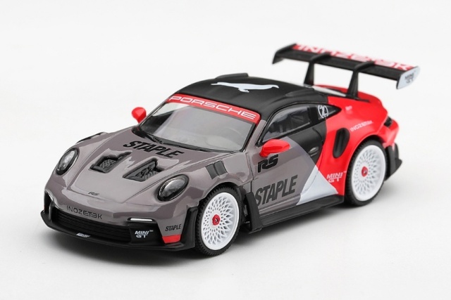 <予約 2027年5月以降入荷予定> MINI GT 1/64 ポルシェ 911 GT3 RS ステイプル x イノゼテック(左ハンドル) ブリスター