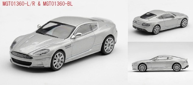 <予約 2027/1月発売予定> MINI GT 1/64 アストンマーチン DBS 2008 ライトニングシルバー(右ハンドル)