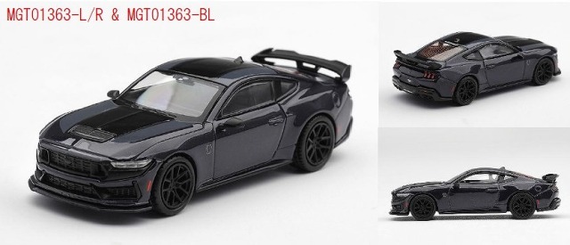 <予約 2027/1月発売予定> MINI GT 1/64 フォード マスタング ダークホース ブルーエンバー(左ハンドル)