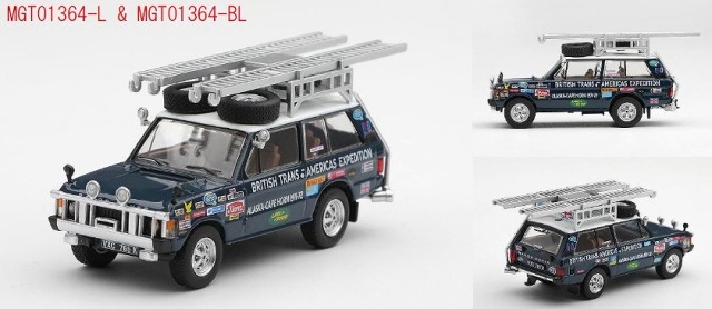 <予約 2027/1月発売予定> MINI GT 1/64 レンジ ローバー 1971 ブリティッシュ・トランス-アメリカ・エクスペディション VXC-765K(左ハンドル)