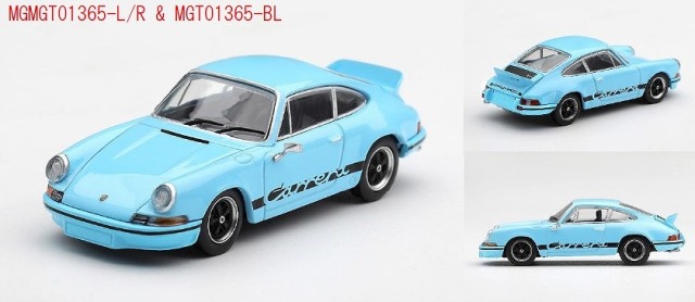 <予約 2026/11月発売予定> MINI GT 1/64 ポルシェ 911 カレラ RS 2.7 ガルフブルー/ブラックリバリー(左ハンドル)