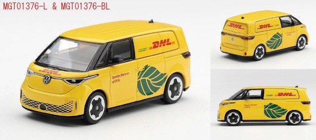 <予約 2026/12月発売予定> MINI GT 1/64 フォルクスワーゲン ID. Buzz DHL Electric(左ハンドル)