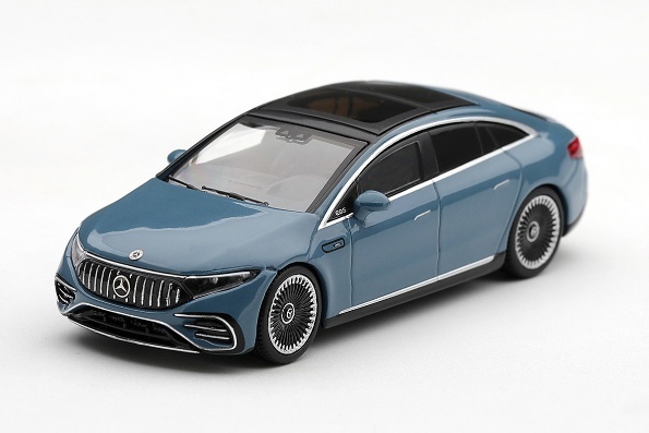 <予約 2027年3月以降入荷予定> MINI GT 1/64 メルセデス AMG EQS 53 ブルー(左ハンドル)