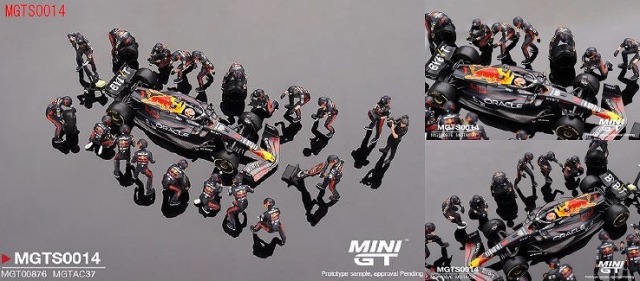 MINI GT 1/64 オラクル レッドブル レーシング RB19 2023 優勝車 #1日本グランプリ Max Verstappen ピットクルーセット