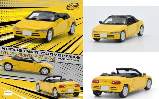 <予約 2026/2月以降発売予定> MODEL MODEL 1/64 Honda Beat コンバーチブル 1991