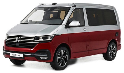 <予約 2026/10-11月下旬発売予定> OTTO 1/18 フォルクスワーゲン T6.1 カリフォルニアオーシャン 2021(レッド/シルバー) 限定生産品
