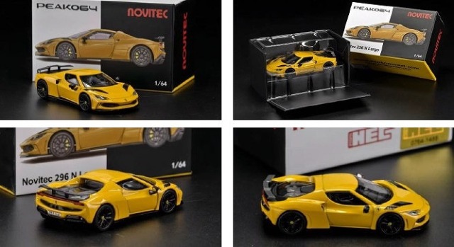 <予約 2026/6月発売予定> PEAKO 1/64 Novitec 296 N-Largo ジャッロ モデナ HEC2026 限定品