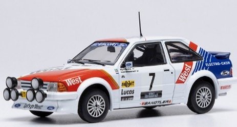 <予約 2026/3月以降発売予定> ixo 1/43 フォード エスコート MK III RS ターボ 1985年 ハスペンガウラリー #7 S.Andervang/A.Schoonenwolf (Sweden)