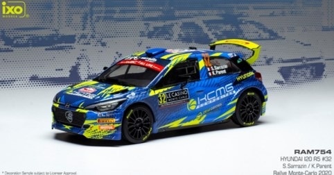 ixo 1/43 HYUNDAI i20 R5 No,32 Rallye Monte Carlo 2020