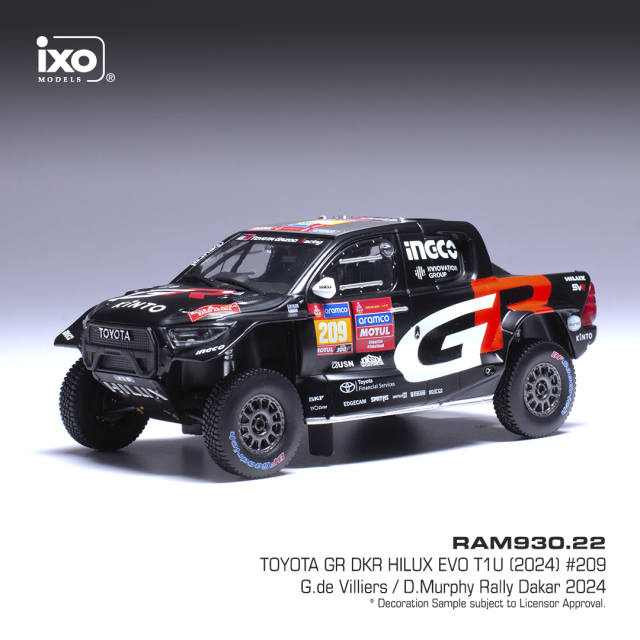 ixo 1/43 TOYOTA GR DKR Hilux Evo T1U (GR) #209 Rally Dakar2024 G.de Villiers - D.Murphy
