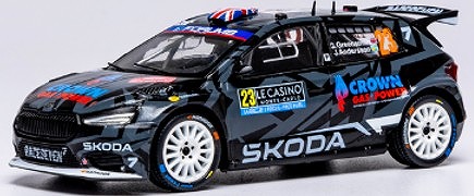 <予約 2025/8月以降発売予定> ixo 1/43 シュコダファビア RS ラリー2 2025年 ラリーモンテカルロ #23 G.Greensmith/J.Andersson