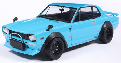 <予約 2026/秋以降発売予定> SOLIDO 1/18 日産 スカイライン 2000GT-R(KPGC10) ハコスカ　リバティーウォーク ボディキット 1970 (ブルー)