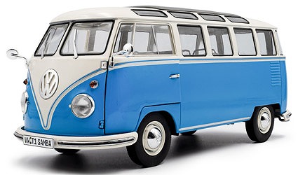 SOLIDO 1/18 フォルクスワーゲン T1 サンバ バス 1962 (ブルー/ホワイト)
