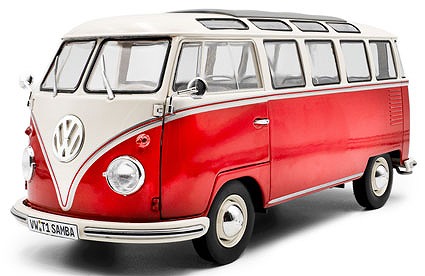 SOLIDO 1/18 フォルクスワーゲン T1 サンバ バス 1962 (レッド/ホワイト)