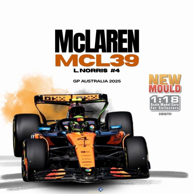 <予約 2026/3月下旬発売予定> SOLIDO 1/18 マクラーレン MCL39 オーストラリアGP 2025 #4 L.ノリス