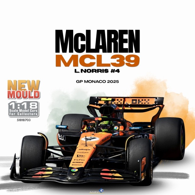 <予約 2026/3月下旬発売予定> SOLIDO 1/18 マクラーレン MCL39 モナコGP 2025 #4 L.ノリス