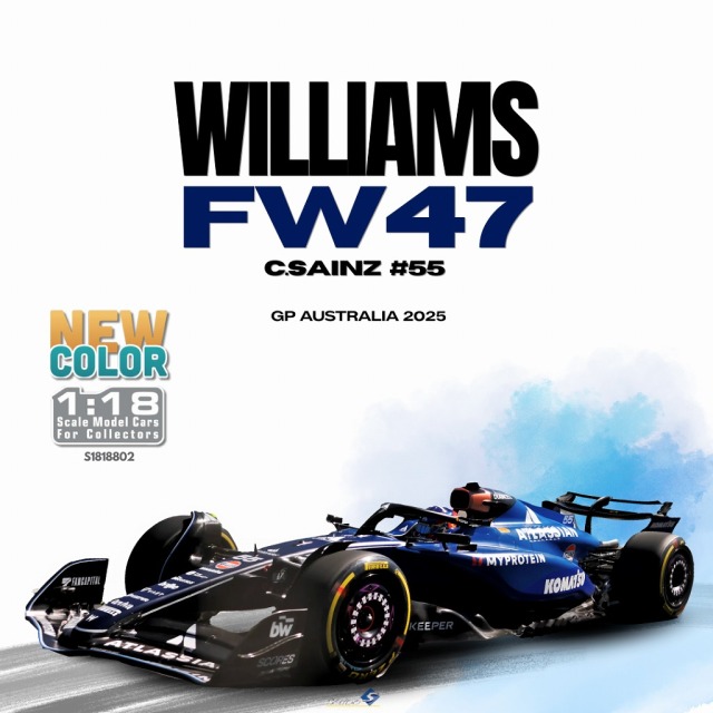<予約 2026/3月下旬発売予定> SOLIDO 1/18 ウィリアムズ FW47 オーストラリアGP #55 C.サインツ