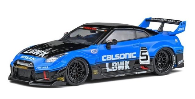 Solido 1/43 日産 GT-R (R35) LB シルエット CALSONIC (ブルー)