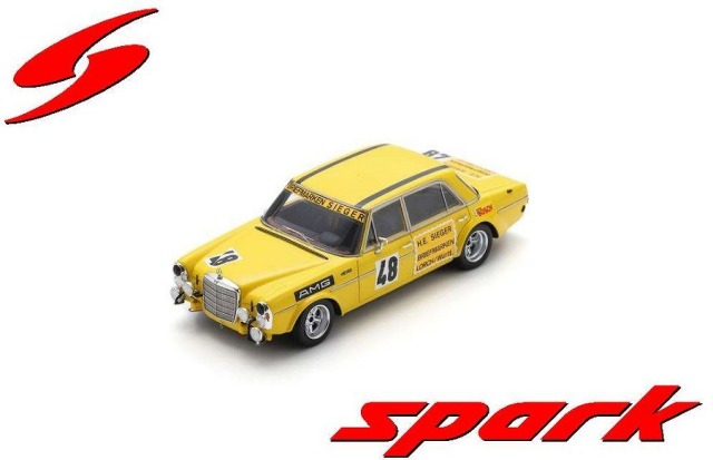 Spark 1/43 Mercedes-Benz 300 SEL 6.8 AMG No.48 Test Drive Le Mans 24H 1972 Hans Heyer
