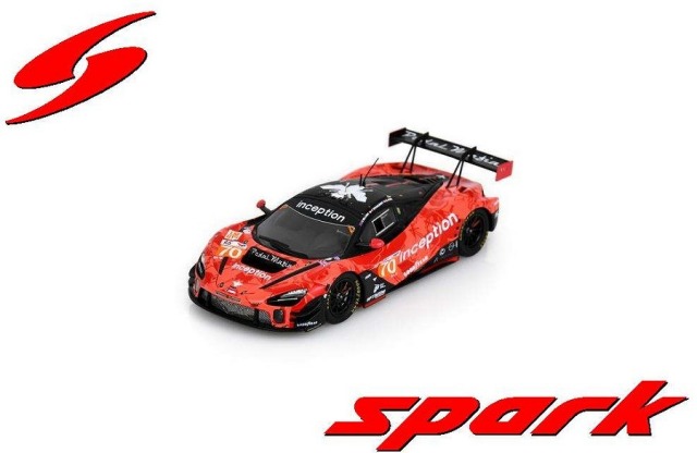 Spark 1/43 McLaren 720S GT3 Evo No.70?INCEPTION RACING Le Mans 24H 2024 B. Iribe -?O. Millroy -?F. Schandorff