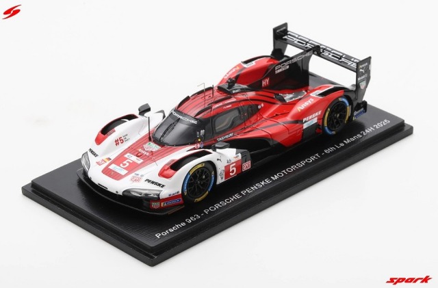Spark 1/43 Porsche 963 No.5 PORSCHE PENSKE MOTORSPORT 6th Le Mans 24H 2025 J.Andlaur-M.Christensen-M.Jaminet