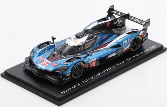 Spark 1/43 Alpine A424 No.35 ALPINE ENDURANCE TEAM 9th Le Mans 24H 2025 P. Chatin - F. Habsburg - C. Milesi