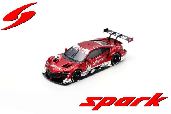 Spark 1/43 Astemo NSX-GT No.17 Astemo REAL RACING GT500 SUPER GT 2021 Koudai Tsukakoshi - Bertrand Baguette