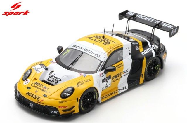 Spark 1/43 Porsche 911 GT3 R (992) No.7 Absolute Racing 2nd Suzuka 1000km 2025 L. Vanthoor - K. Estre - P. Pilet 