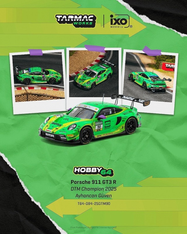 予約 2026/11月発売予定> TARMAC 1/64 Porsche 911 GT3 R DTM Champion