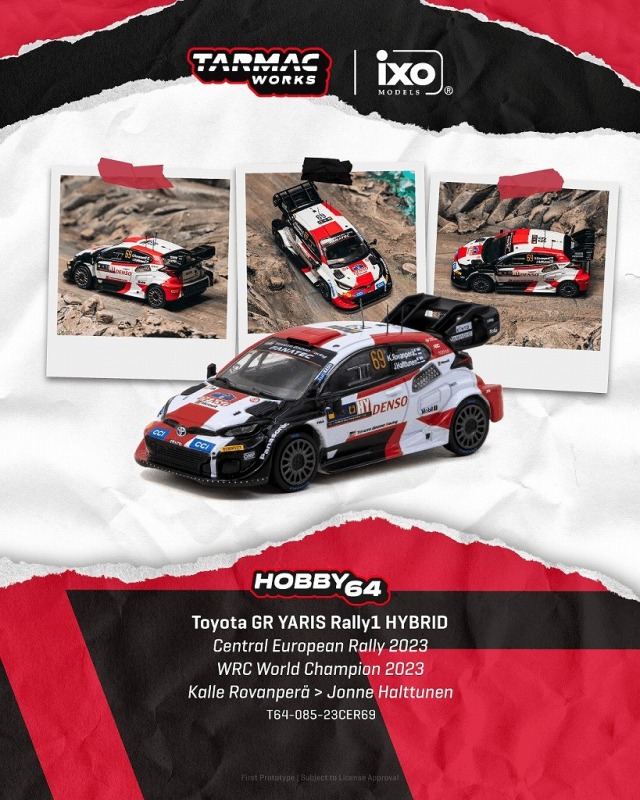 <予約 2026/10月発売予定> TARMAC 1/64 Toyota GR YARIS Rally1 HYBRID Central European Rally 2023 WRC World Champion 2023