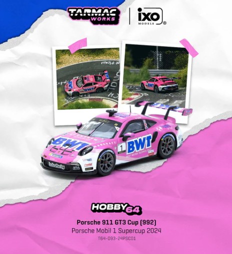 TARMAC 1/64 Porsche 911 GT3 Cup (992) Porsche Mobil 1 Supercup 2024