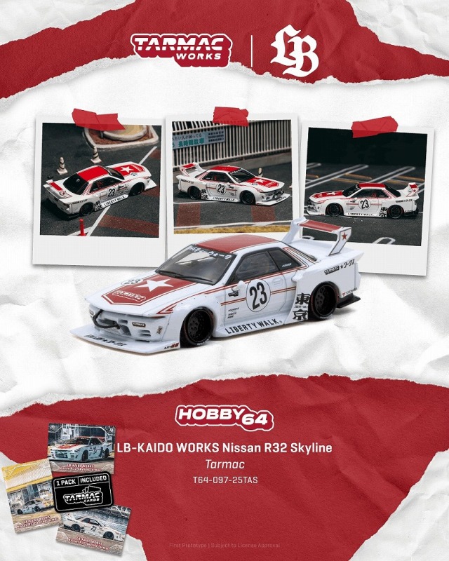<予約 2027/2月発売予定> TARMAC 1/64 LB-KAIDO WORKS Nissan R32 Skyline Tarmac