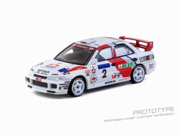 <予約 2026/11月発売予定> TARMAC 1/64 Mitsubishi Lancer Evolution III Hong Kong Beijing Rally 1996 Winner