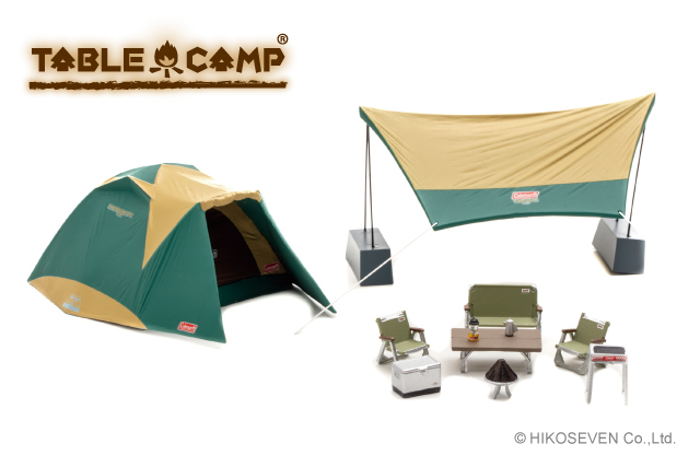 TABLE CAMP 1/43 コールマン キャンプセット タフワイドドーム IV/300 