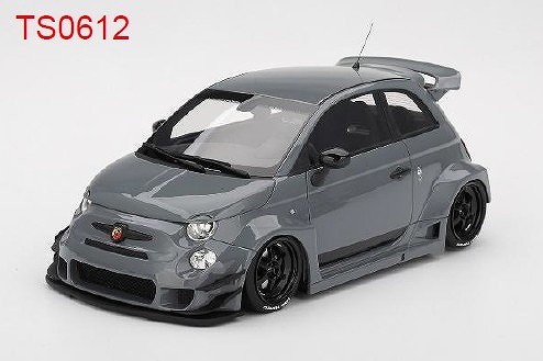 <予約 2026/2月以降発売予定> TOP SPEED 1/18 アバルト 595 LB-WORKS x Abas Works グレー