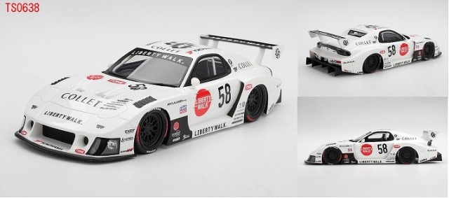 <予約 2026/8月発売予定> TOP SPEED 1/18 マツダ RX-7 LB-Hinomaru