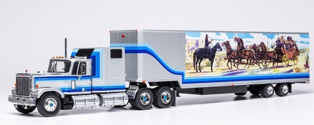 <予約 2026/4月発売予定> ixo 1/43 GMC ジェネラル トレーラー 1980 シルバー/ブルー